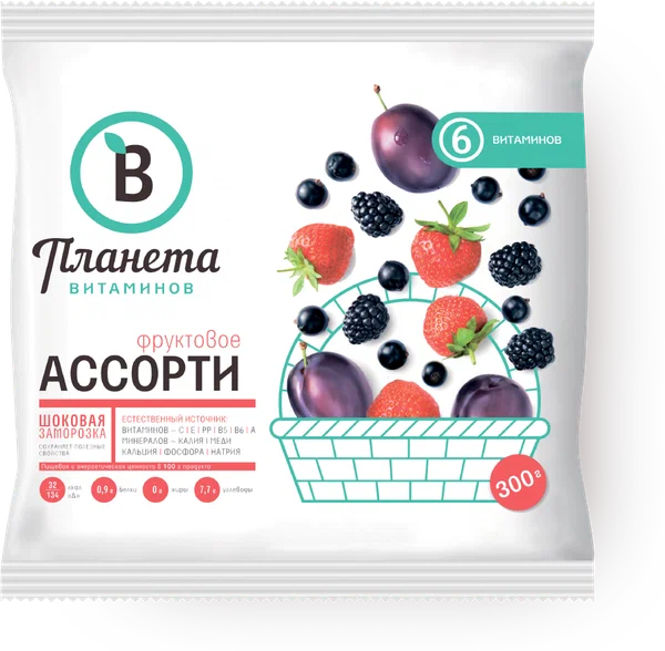 Ассорти фруктовое, Планета Витаминов, 300 г, (20)