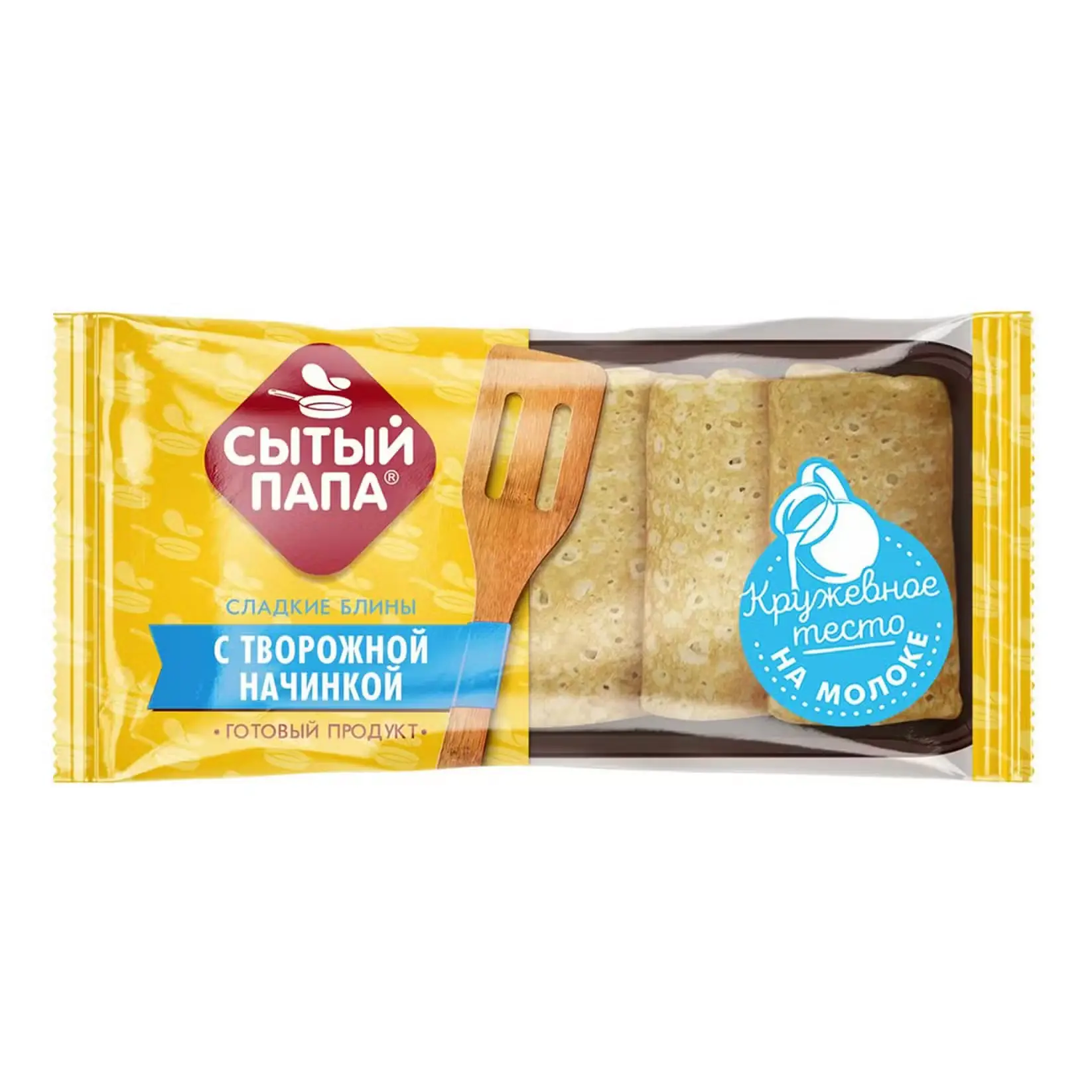 Блины, с творогом, Сытый папа, СПЖ, Лина, 280 г, (10)