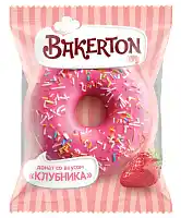 Донат, глазир.Клубника со вк.клубн., Хлебпром, 58 г, (36ШБ)