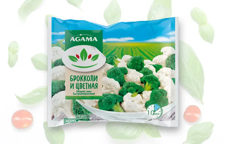 [4-10] Капуста Брокколи и цветная, Агама, 400 г, (14)