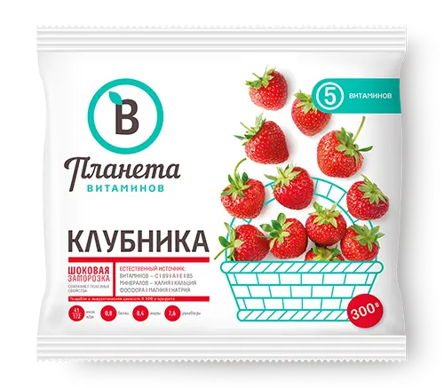 Клубника, Планета Витаминов, 300 г, (20)