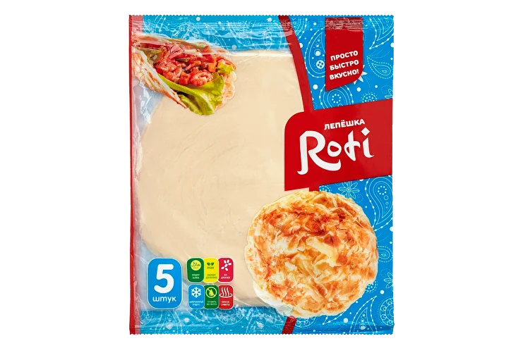 [4-256] Лепешка Roti, Ризык, 450 г, (10)