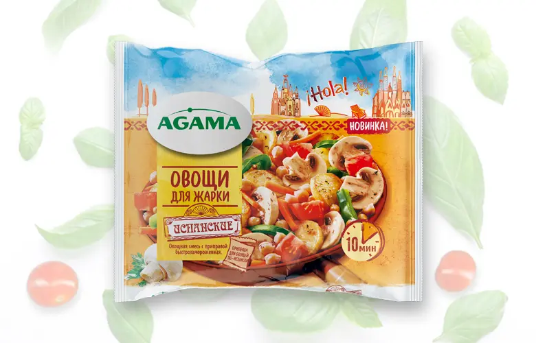 Овощи для жарки итальянские, Агама, 400 г, (12)