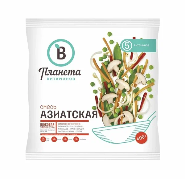 [4-53] Смесь Азиатская, Планета Витаминов, 400 г, (25)