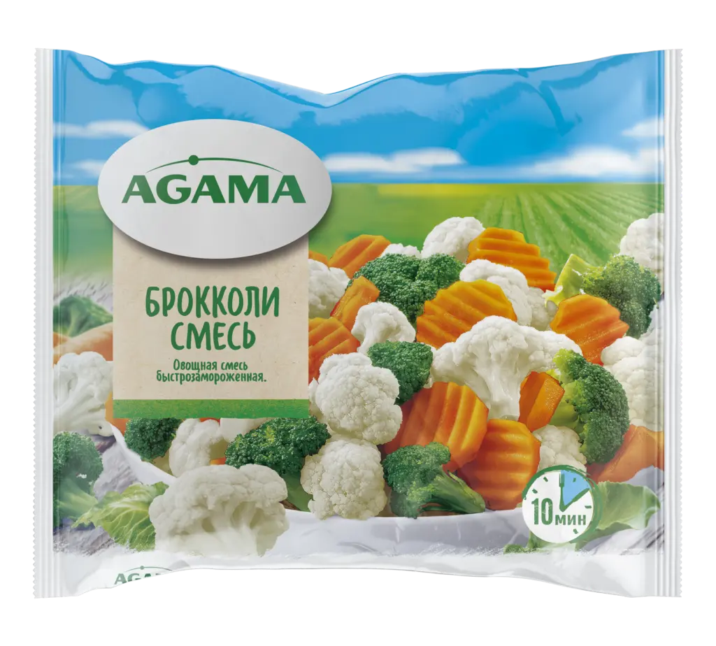 Смесь овощная с брокколи, Агама, 400 г, (16)