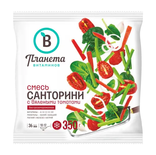 [4-63] Смесь Санторини с вялеными томатами, Планета Витаминов, 350 г, (20)