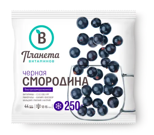 Смородина черная, Планета Витаминов, 250 г, (20)