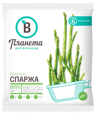 Спаржа зеленая, Планета Витаминов, 250 г, (20)