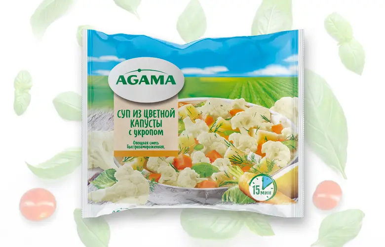 [4-21] Суп из цв.капуста/укроп, Агама, 400 г, (12)