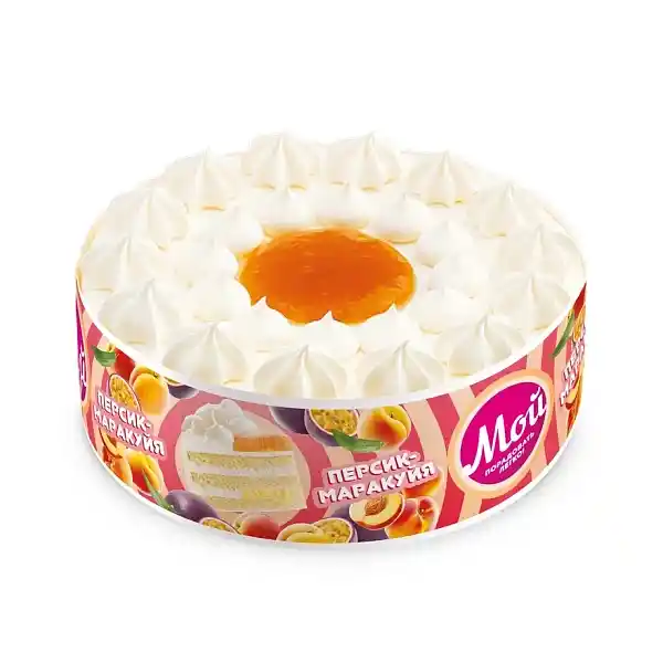 Торт, Персик-маракуйя, Мой, Хлебпром, 650 г, (6)