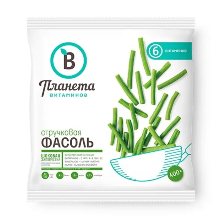 Фасоль стручковая, Планета Витаминов, 400 г, (25)
