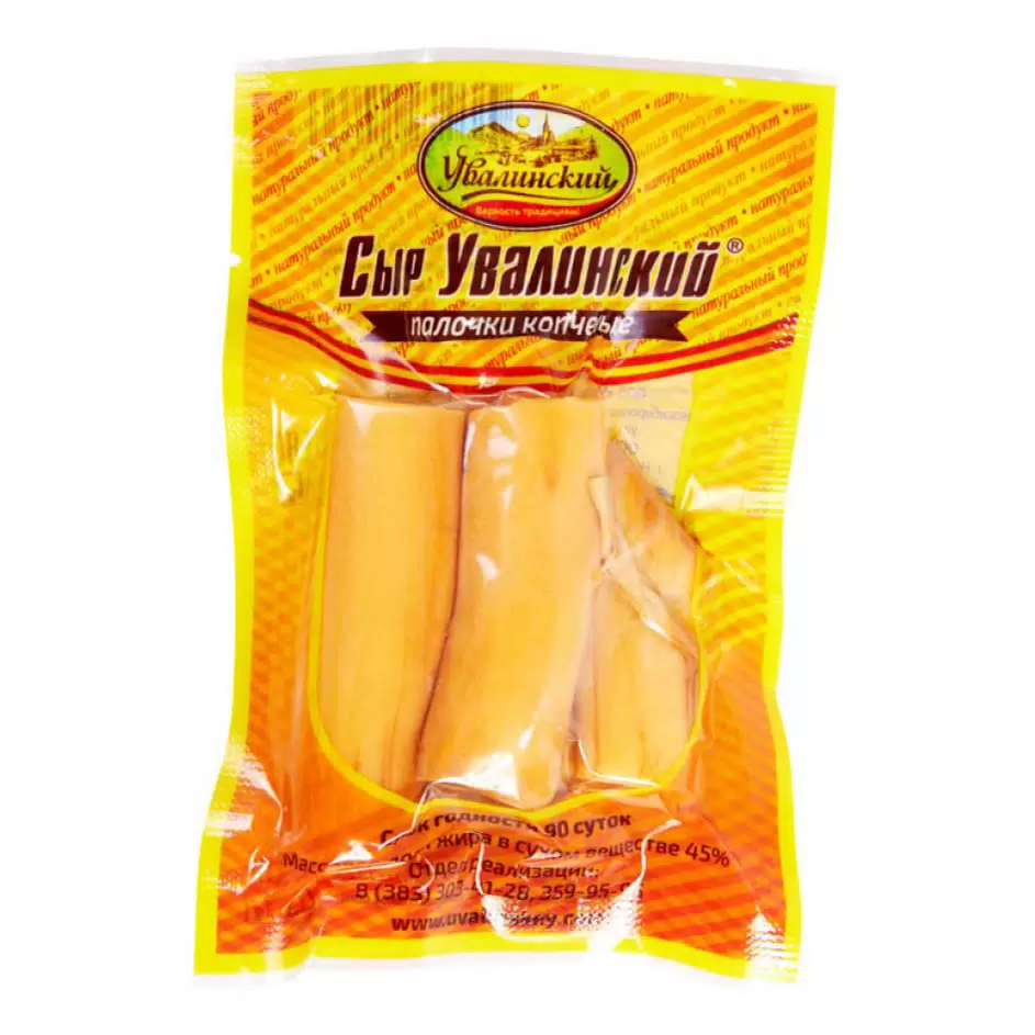 5 Сыр "Увалинский" соломка копченая 100 г. 1/50