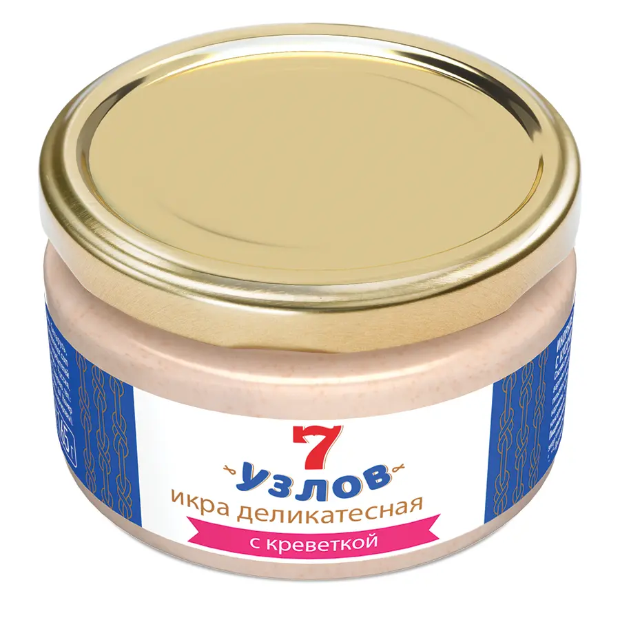 [4810168057534] Икра деликатесная "7 Узлов" с лососем в соусе 165г 1/6