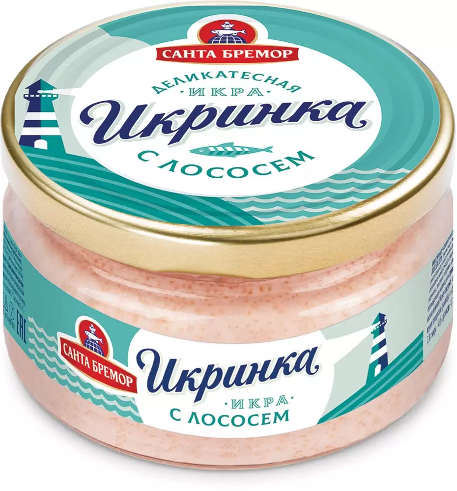 [4810168054762] Икра деликатесная "Икринка" подкопченная 160 г 1/6