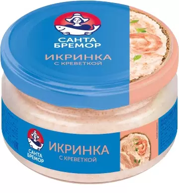 [4810168054786] Икра деликатесная "Икринка" с креветкой 160 г 1/6