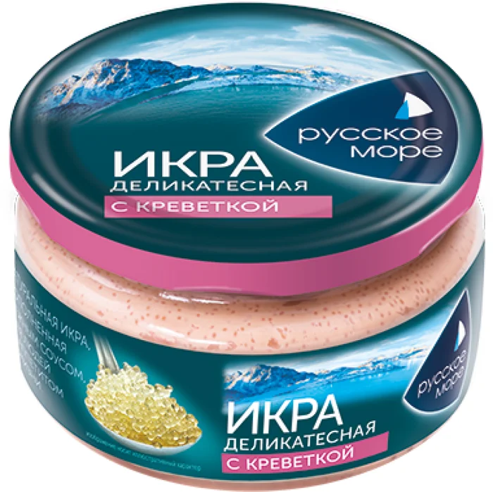 Икра деликатесная с кусочками креветки в соусе 165г 1/6  тм 7 УЗЛОВ