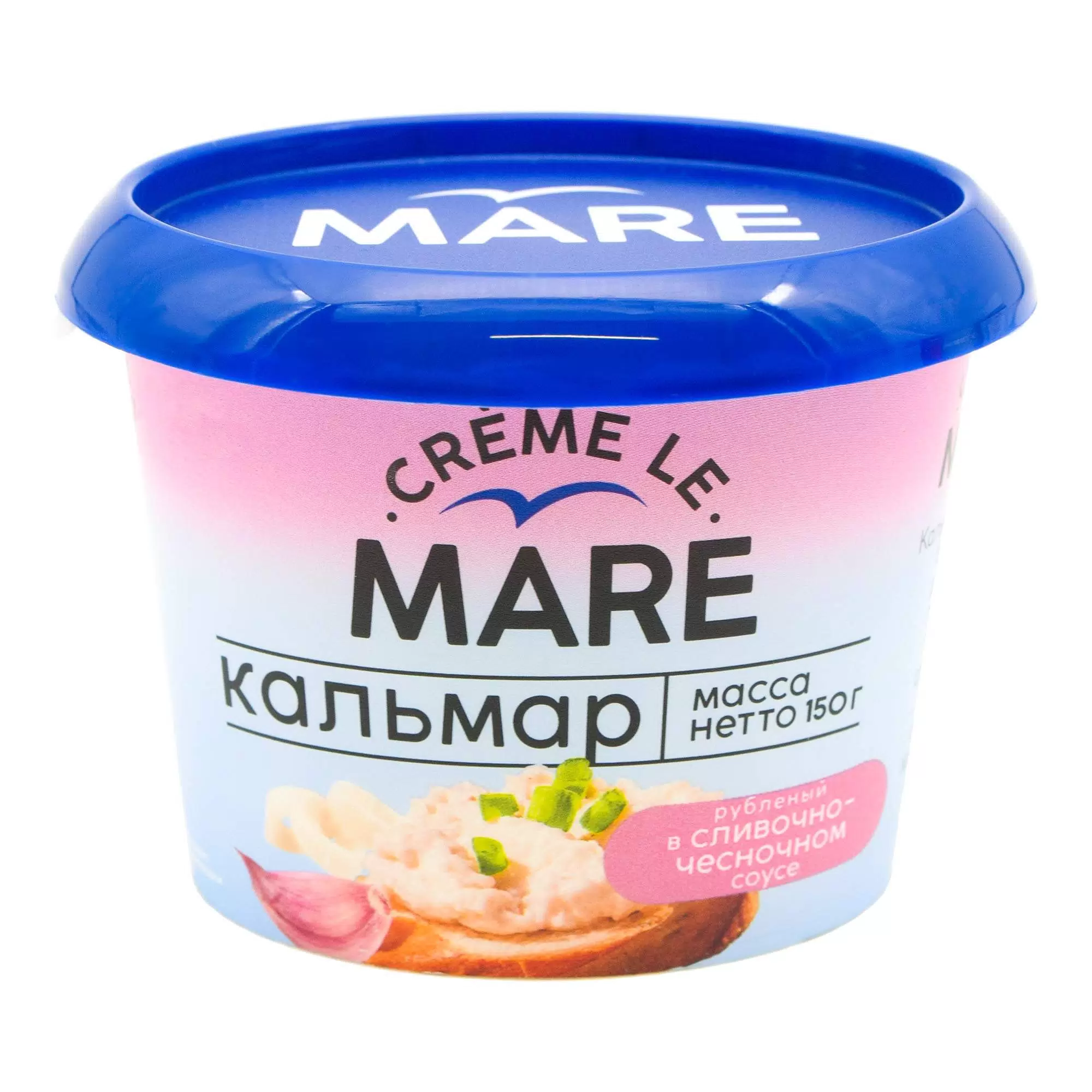 Кальмар рубленый на основе раст. масел в сливочно-чесночном соусе 150 г 1/6 MARE  ТМ ББ