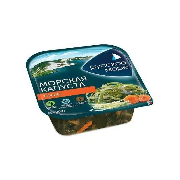 Капуста морская маринованная  по-корейски с морковью 200 г 1/6 "Русское море"