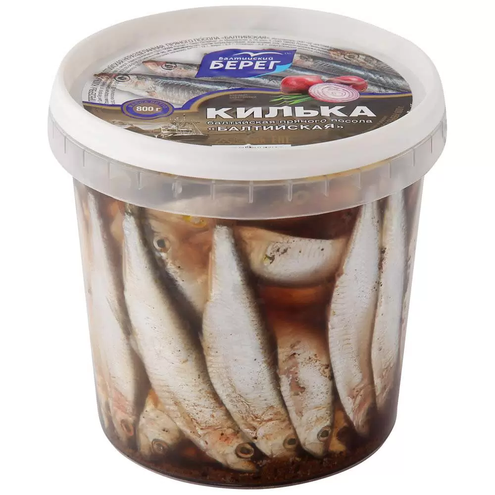 [4607010730802] Килька пряного посола "Балтийская" ведро 800 г. 1/6