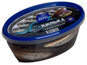 [4607010730024] Килька пряного посола "Ленинградская" 400 г. 1/8