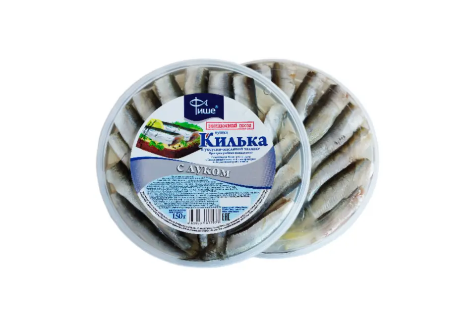 [4680037632977] Килька "Эксл.посол" с луком в уксусно-масляной заливке 150 г 1/18