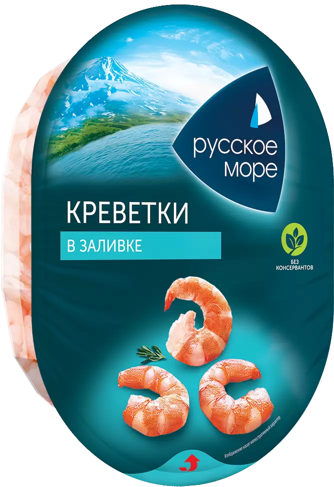 [4605561015065] Мясо креветки в заливке "Русское море" 180г 1/6