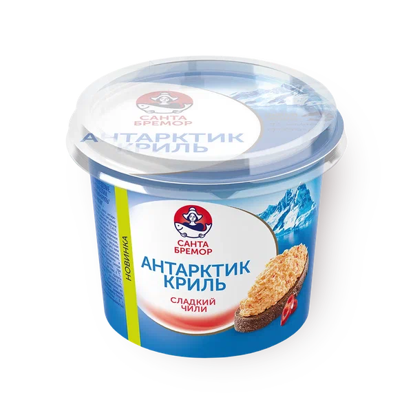 [4810168065676] Паста из морепродуктов"Антарктик-Криль"Сладкий чили" 150г 1/6