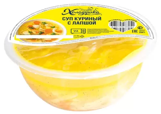 Суп куриный с лапшой 360 г. 1/6
