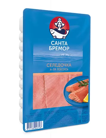 Филе-кусочки сельди тихоокеанской с/с "А-ля лосось" в масле 240г 1/8