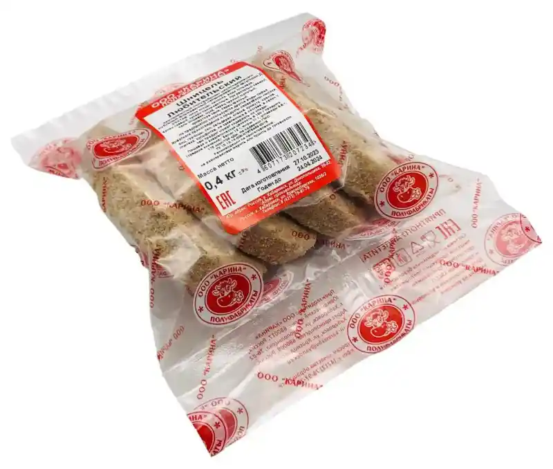 [13-48] Шницель Любительский з/м 0,4 кг (фирм.пакет)