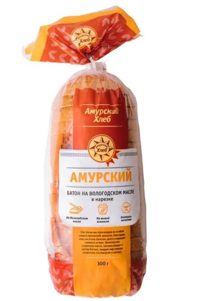 Батон Амурский из пшеничной муки 300 гр.