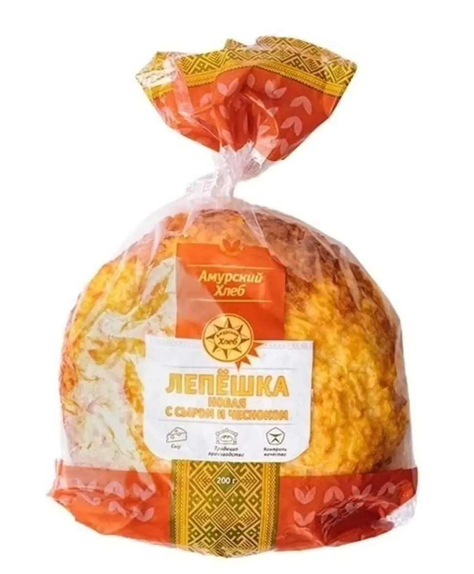 Лепешка Новая с сыром и чесноком 200 гр.
