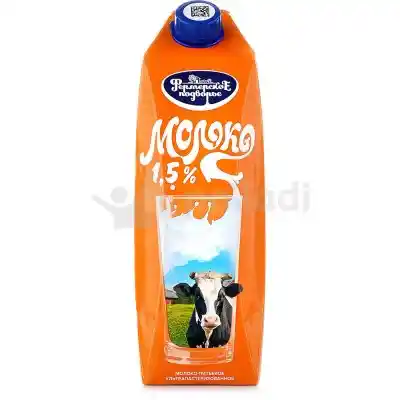 Фермерское молоко, жирн. 1,5%, 1,0л., т/дж, уп.-12 шт пр-во Благовещенск Хладокомбинат