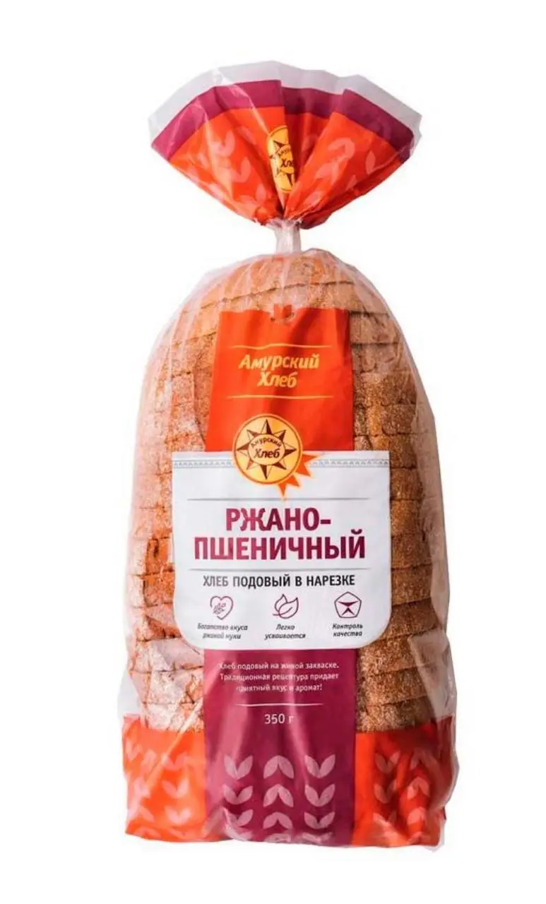 [3240] Хлеб Ржано-пшеничный подовый в нарезке, 350гр.