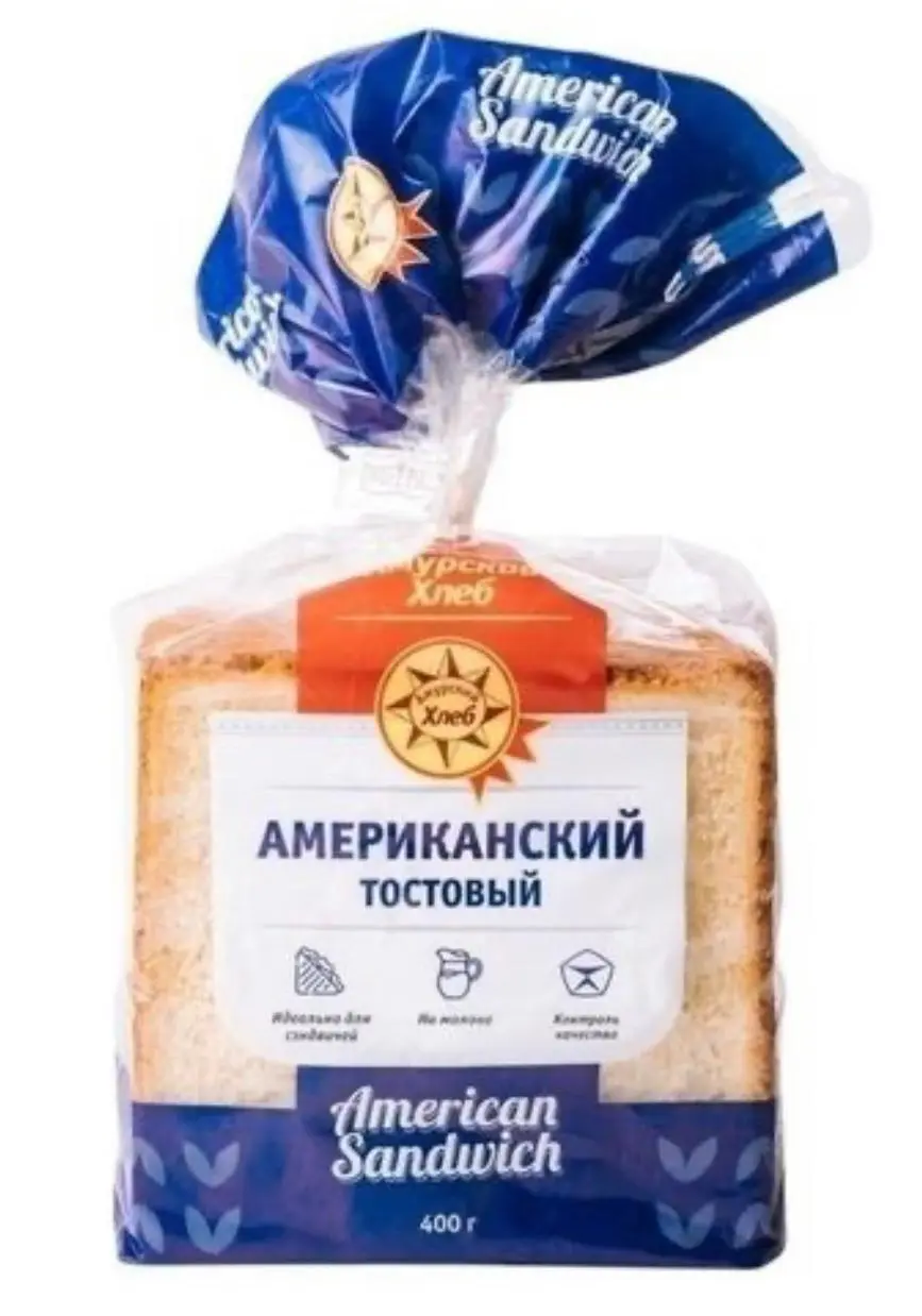 [3249] Хлеб Тостовый Американский с Резаной 400гр.