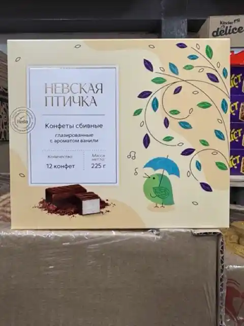 [14-91] Невская Птичка Конфеты 225гр. 1/12шт.