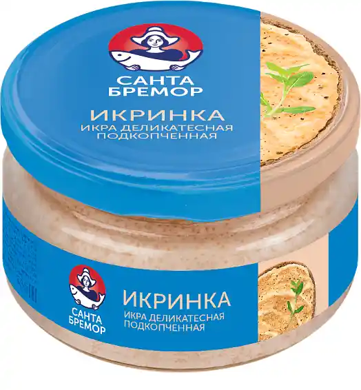 [4810168054762] Икра деликатесная "Икринка" подкопченная 160 г 1/6