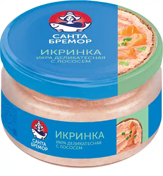 [4810168054779] Икра деликатесная "Икринка" с копченым лососем 160 г 1/6