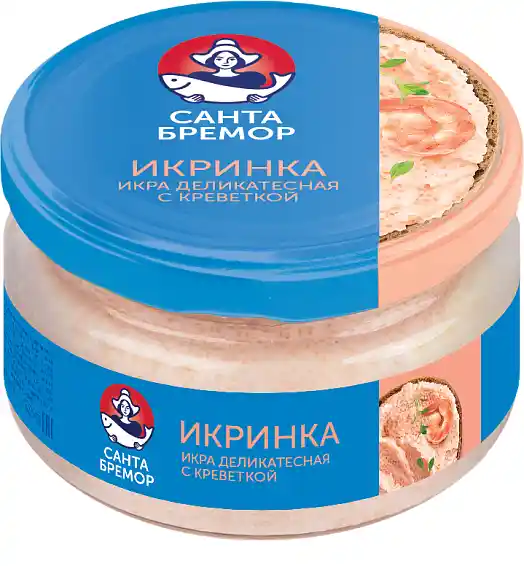 [4810168054786] Икра деликатесная "Икринка" с креветкой 160 г 1/6