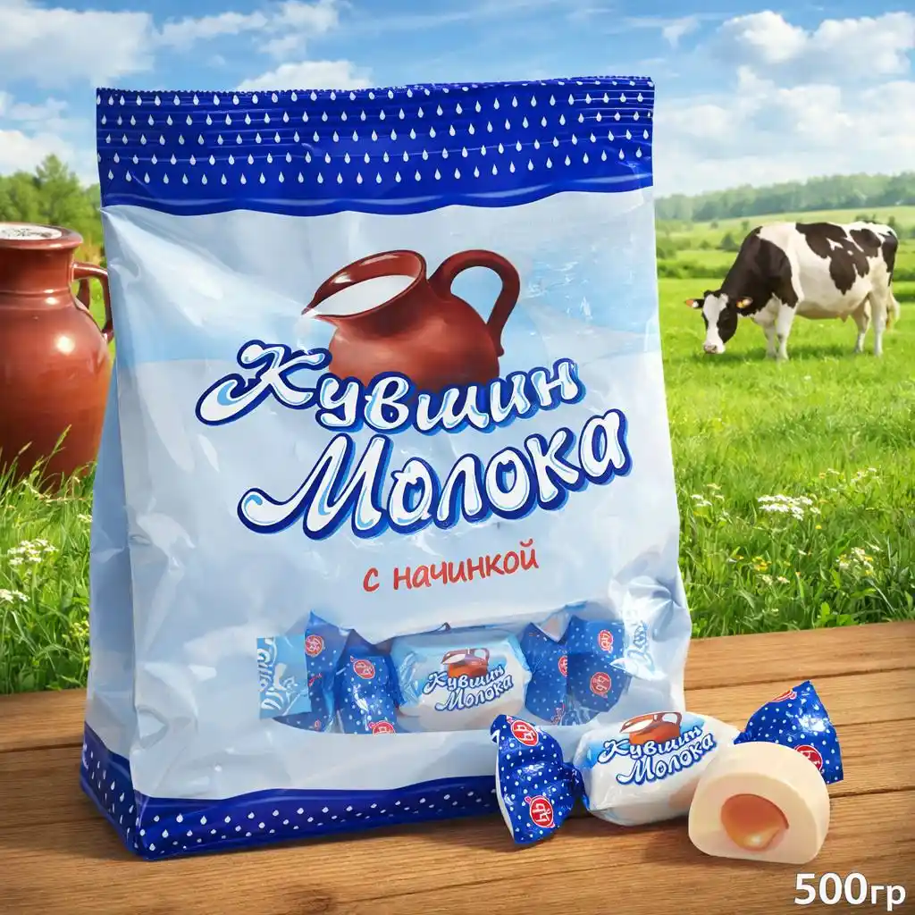 [18-4385] Конфеты с начинкой "Кувшин Молока" 500 гр