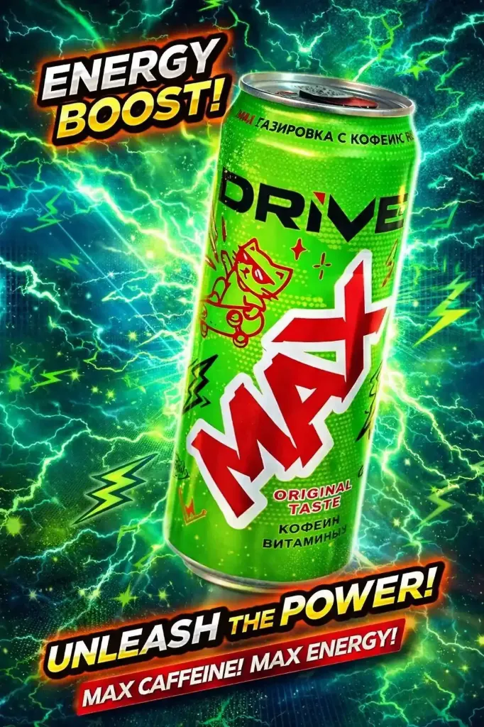 Энергетический напиток «Drive Max» ж/б.