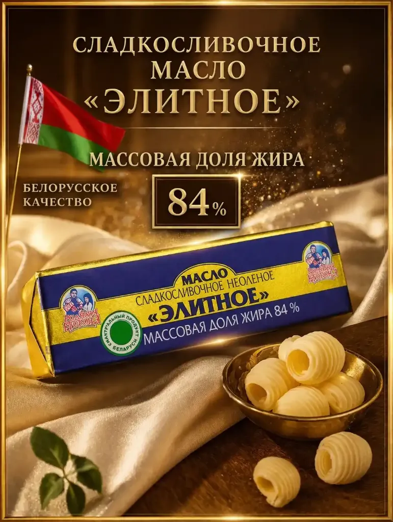 [18-4405] Масло сливочное «Элитное» 84% 180гр