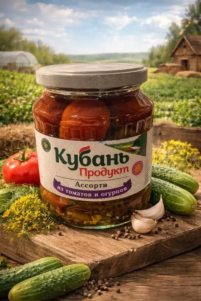 [18-4365] Ассорти овощное «Кубань» ст/б 680мл