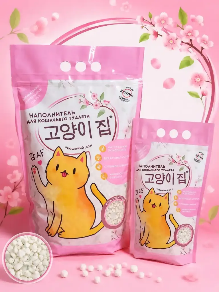 Наполнитель «Кошачий дом» из натуральных компонентов 7 л
