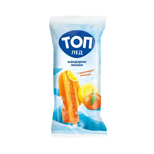 [4810168063696] Мороженое " ТОП Мандарин Лимон" сладкий пищевой лед  фруктовый 70г 1/56