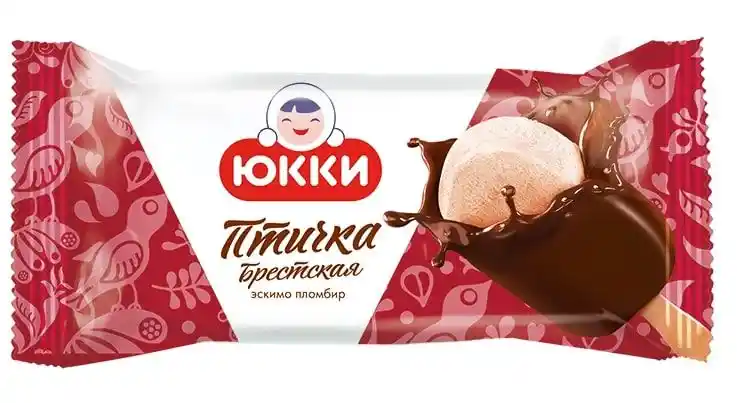 [4810168059446] Мороженое пломбир "ПТИЧКА БРЕСТСКАЯ'' в глазури с какао эскимо 65г  1/24