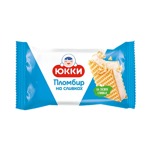 Мороженое пломбир "ЮККИ Пломбир" в ваф. листах 80г 1/24