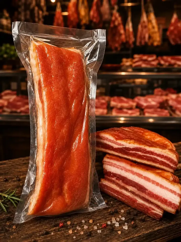 Грудинка варено-копченая в вакуумной упаковке замороженная весовая