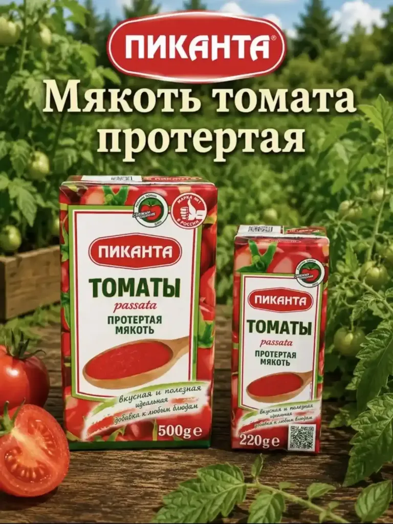 Протертая мякоть томатов, 500 гр