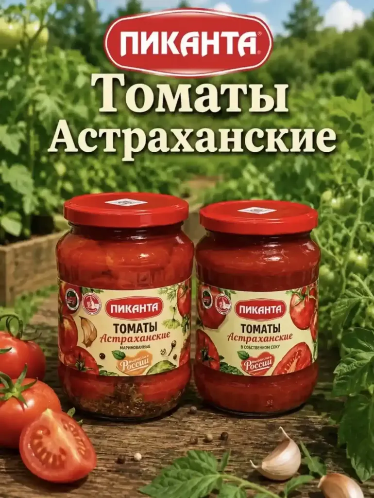 Томаты «Астраханские» маринованные, 670 гр